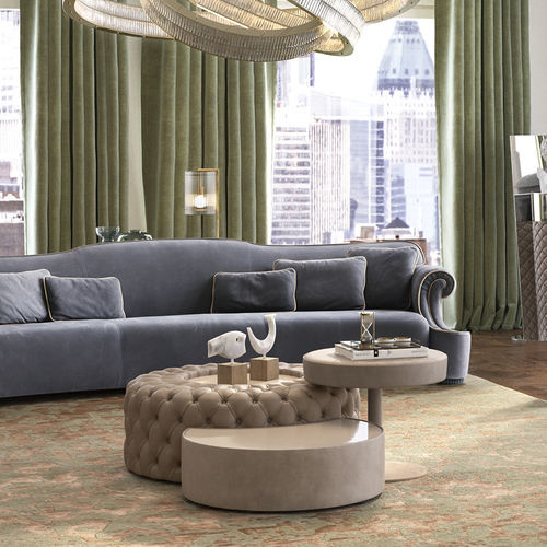 Chesterfield-Couchtisch - Orion  - Siwa Soft Style Home - Leder / Stoff / Gestell aus Leder