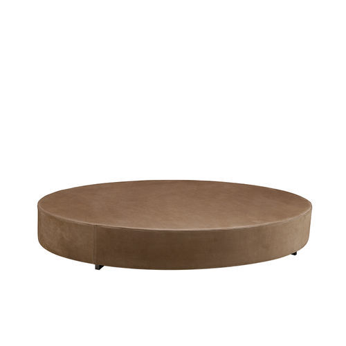Moderner Couchtisch - Easy  - Siwa Soft Style Home - Leder / Gestell aus verchromtem Metall / oval
