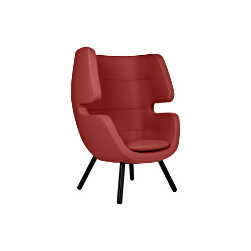 Moderner Sessel - MOAI - SOFTLINE - Stoff / Esche / Ohren