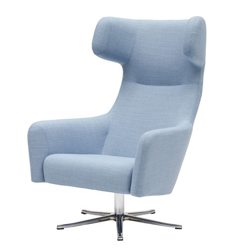 Moderner Sessel - HAVANA - SOFTLINE - Stoff / Aluminium / Ohren