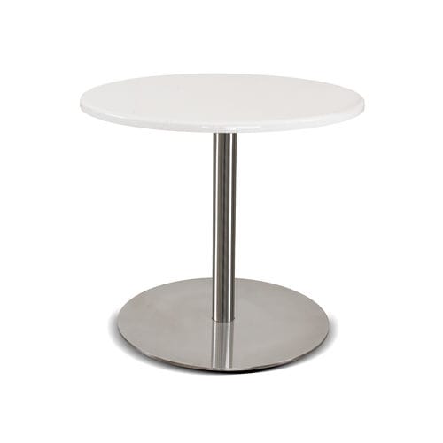 Moderner Beistelltisch - HELLO - SOFTLINE - lackiertes MDF / Edelstahl / rund