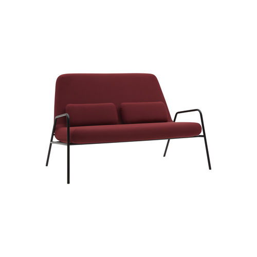 Kompaktes Sofa - NOLA - SOFTLINE - skandinavisches Design / Stoff / mit abnehmbarem Bezug