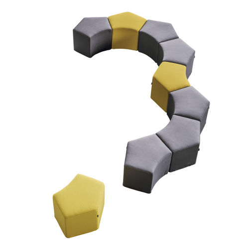 Modernes Sitzkissen - PAUSE - SOFTLINE - Stoff / modular / mit abnehmbarem Bezug