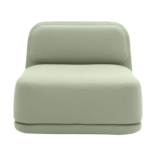 Moderner Kaminsessel - STANDBY Low - SOFTLINE - Stoff / mit abnehmbarem Bezug / mit Ablage