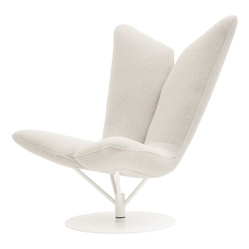 Moderner Kaminsessel - ANGEL - SOFTLINE - Stoff / Chromstahl / Hochlehner