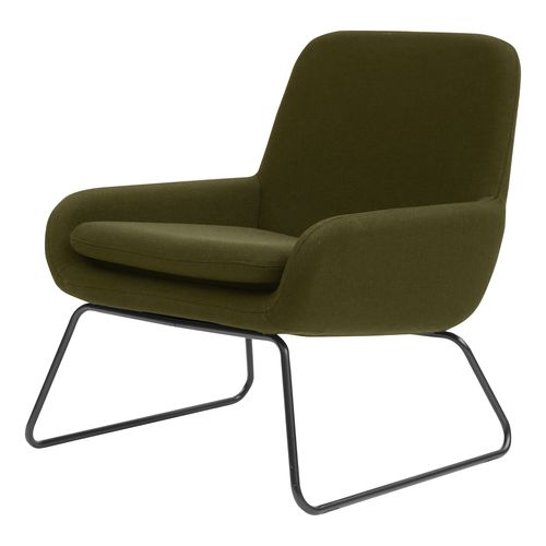Moderner Sessel - COCO - SOFTLINE - Stoff / Chromstahl / mit abnehmbarem Bezug