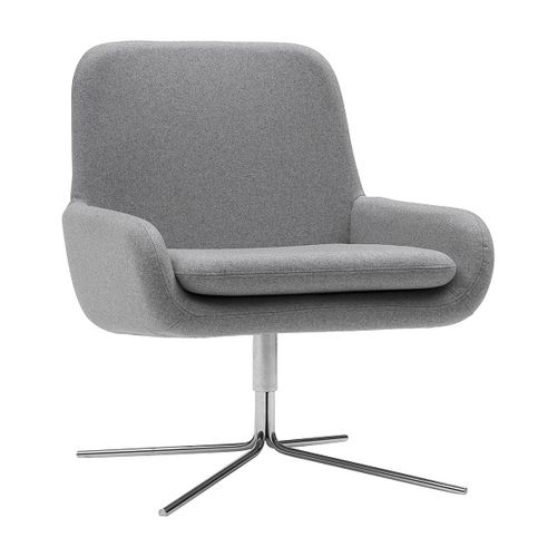 Moderner Sessel - COCO - SOFTLINE - Stoff / aus verchromtem Metall / mit abnehmbarem Kissen