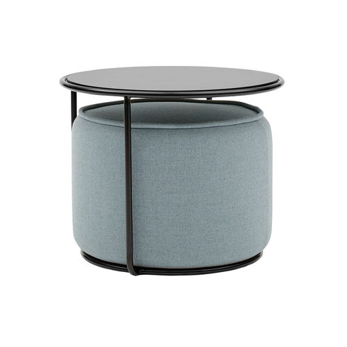Moderner Couchtisch - TOM - SOFTLINE - Stahl / Stoff / Gestell aus Metall