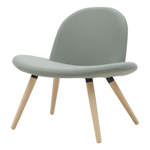 Moderner Kaminsessel - ORLANDO WOOD - SOFTLINE - Stoff / Esche / mit abnehmbarem Bezug