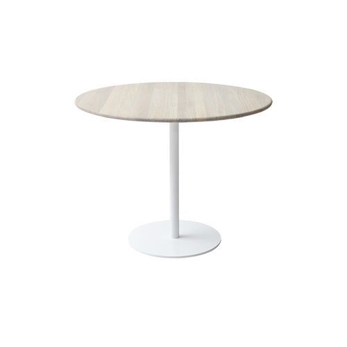 Moderner Lampentisch - OPERA - SOFTLINE - Holz / Gestell aus Metall / rund