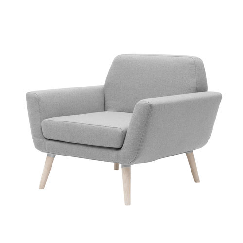 Sessel / skandinavisches Design - SCOPE - SOFTLINE - Stoff / Esche / mit abnehmbarem Bezug
