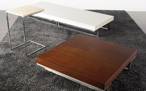 Moderner Beistelltisch - SER - Sormani - Holz / Stahl / rechteckig
