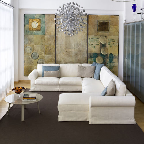 Modulsofa - CAMBRIDGE - Swan Italia - klassisch / Stoff / Leder