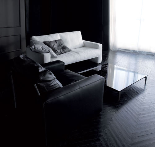 Modernes Sofa - LARIO - Swan Italia - Stoff / Leder / weiß