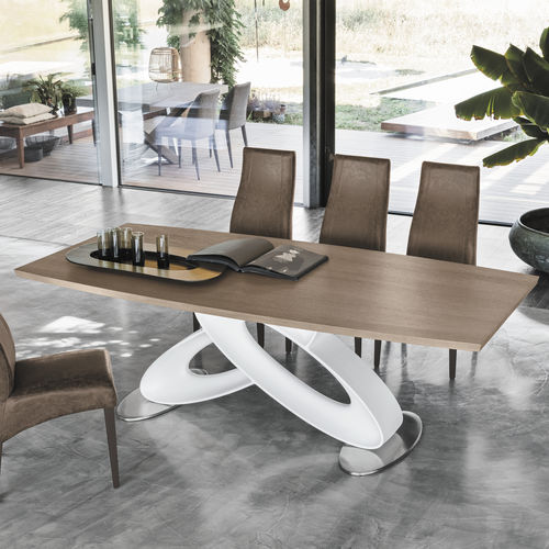 Moderner Esstisch - ECLIPSE 230 - Target Point - Holzfurnier / Gestell aus Metall / rechteckig