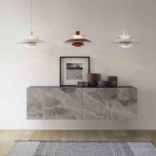 Wandmontiertes Sideboard - ARTEMIDE - Target Point - modern / aus lackiertem Metall / melaminbeschichtet