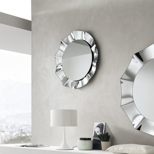 Wandmontierter Spiegel - ATUM 90 - Target Point - modern / rund / gewölbtes Glas