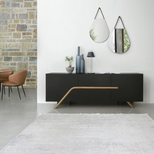 Modernes Sideboard - DILECTA 210 - Target Point - gebürstetes Metall / lackiertes Holz / schwarz
