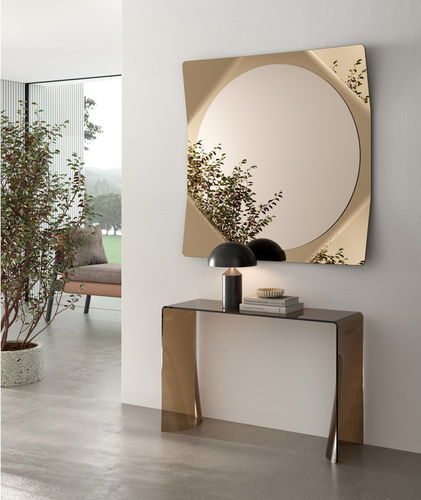 Moderner Konsolentisch - LYNX - Target Point - Glas / Gestell aus Glas / rechteckig