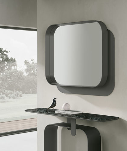 Wandmontierter Spiegel - QUADRA - Target Point - modern / rechteckig / aus lackiertem Metall