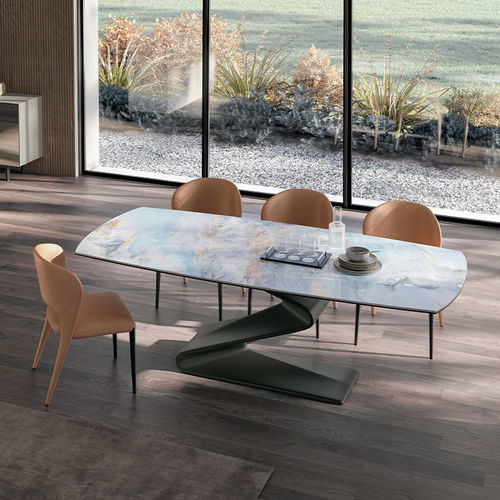 Design-Tisch - ZED - Target Point - Holz / Glas / Keramik