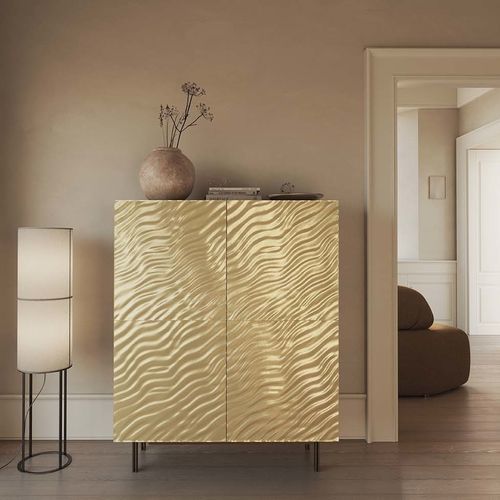 Modernes Sideboard - ALTEA QUADRA - Target Point - Laminat / Glas / mit Glasfront
