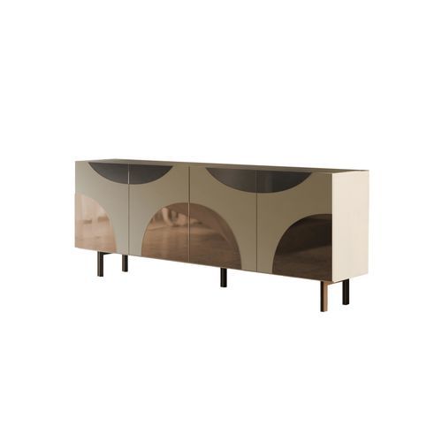 Modernes Sideboard - PATCHWORK 220 - Target Point - Bronze / Laminat / lackiertes Holz