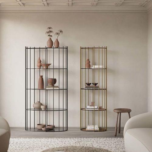 Bücherregal / minimalistisches Design - LEVITY - Target Point - Contract / Metall / aus lackiertem Metall