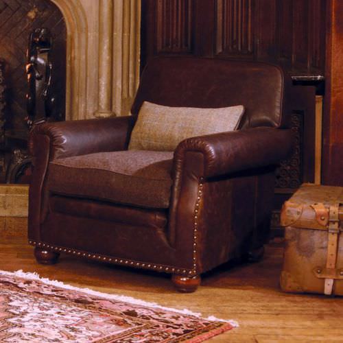 Klassischer Sessel - STORNOWAY - Tetrad Associates - Leder / Stoff