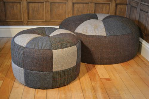 Modernes Sitzkissen - PUMPKIN - Tetrad Associates - Stoff / Leder / rund