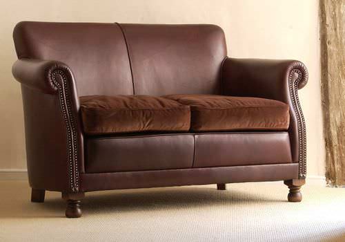 Klassisches Sofa - KEATS - Tetrad Associates - Stoff / Leder / braun