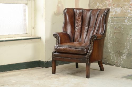 Klassischer Sessel - BEARDSLEY - Tetrad Associates - Leder / Stoff / Ohren