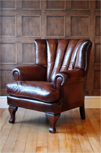 Klassischer Sessel - BLAKE - Tetrad Associates - Leder / Stoff / Ohren