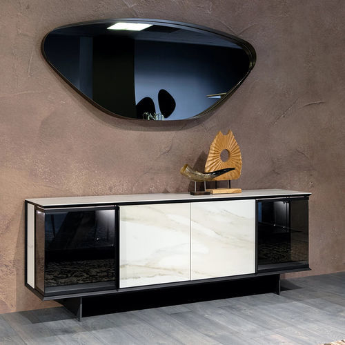 Modernes Sideboard - AIRA - Tonin Casa - aus lackiertem Metall / Feinsteinzeug / Holz