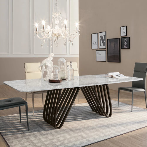 Moderner Esstisch - ARPA - Tonin Casa - Hartglas / Keramik / Marmor