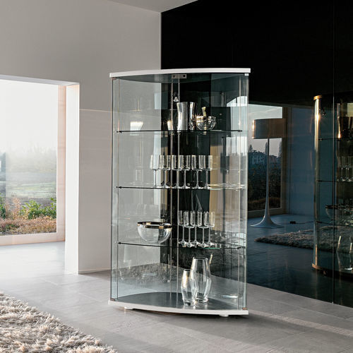 Moderne Vitrine - GRACìA - Tonin Casa - Glas / Holz / beleuchtet