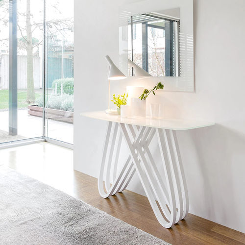 Moderner Konsolentisch - ARPA - Tonin Casa - Hartglas / Holz / Marmor
