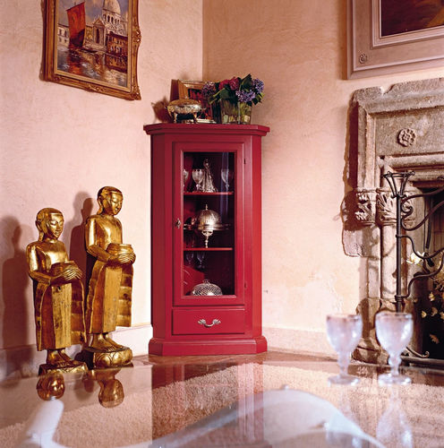 Klassische Vitrine - COLUMBA - Tonin Casa - lackiertes Holz / mit Schubladen / mit Schwingtüren