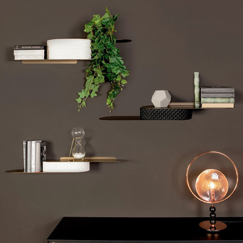 Wandmontiertes Regal - SNOWBOARD - Tonin Casa - modern / Holz / lackiertes Metall