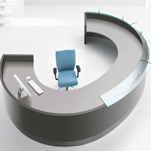 Modulare Empfangstheke - IMAGE - Uffix Concept by UffixW - gebogen / rund / Holz