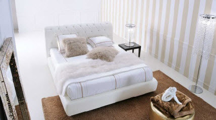 Doppelbett - DUBLINO - Valmori - modern / Stoff / 180x200 cm