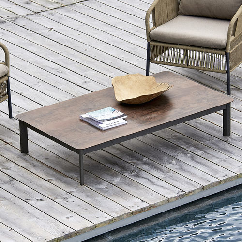 Moderner Couchtisch - SYSTEM - Varaschin - Keramik / HPL / Gestell aus Aluminium