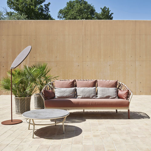 Moderner Couchtisch - EMMA CROSS - Varaschin - Keramik / HPL / Gestell aus gestrichenem Aluminium