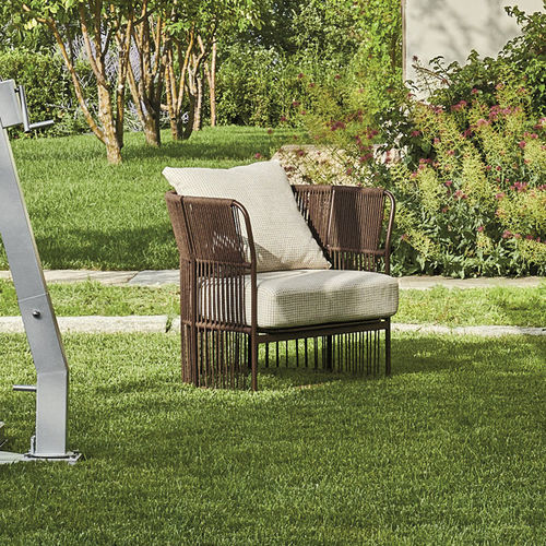 Moderner Sessel - TIBIDABO - Varaschin - Stoff / Aluminium / Kordel