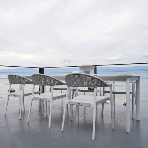 Moderner Tisch - SYSTEM low - Varaschin - HPL / Keramik / Gestell aus Aluminium