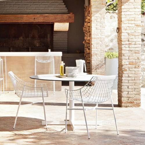 Tischgestell / pulverbeschichteter Stahl - SUMMER SET - Varaschin - modern / mit 4 Tischbeinen / wetterbeständig