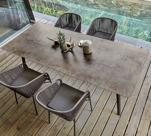 Ausziehtisch - LINK - Varaschin - modern / HPL / Gestell aus Metall