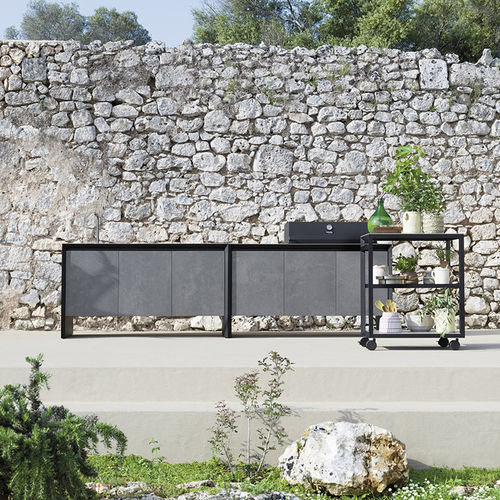 Modernes Sideboard - OUTDOOR COOKING - Varaschin - Aluminium / Keramik / Garten