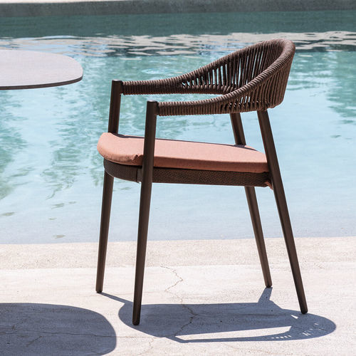 Moderner Gartenstuhl - CLEVER - Varaschin - für Terrasse / für Poolrand / Stoff