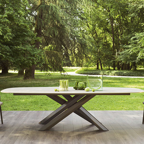 Moderner Tisch - SYSTEM STAR - Varaschin - HPL / Keramik / Gestell aus Aluminium